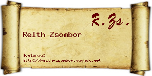 Reith Zsombor névjegykártya